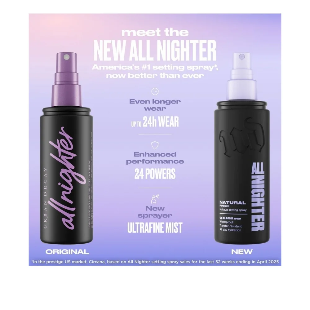 Urban Decay All Nighter Waterproof Makeup Setting Spray (Natural) 1 fl oz 🆕